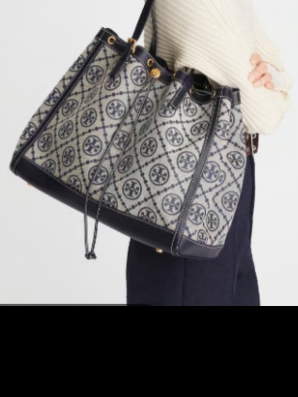 NWOT Tory Burch Monogram Jacquard Drawstring Tote 🤩😍👜 - Picture 17 of 17